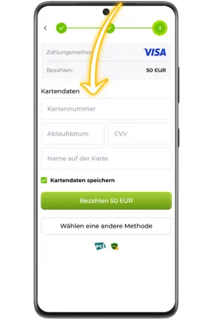 Sicheres Eingabeformular für Zahlungsdaten mit SSL-Verschlüsselung